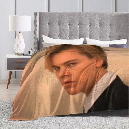 FR1407 Leonardo Dicaprio Filt Flanell Pläd Mjuk Lätt Vinter Luddig Sängfilt för Soffa Sovrum