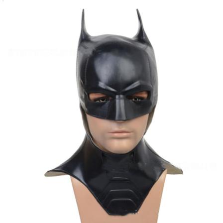 Superhjälte Bat Man Mask Mjuk Latex Cosplay Rekvisita Adult A