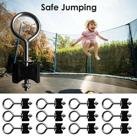 12 stk trampoline tilbehør, trampolineskruer, skruer til fiksering