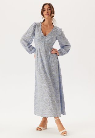 BUBBLEROOM Viscose V-neck Maxi Dress Klær