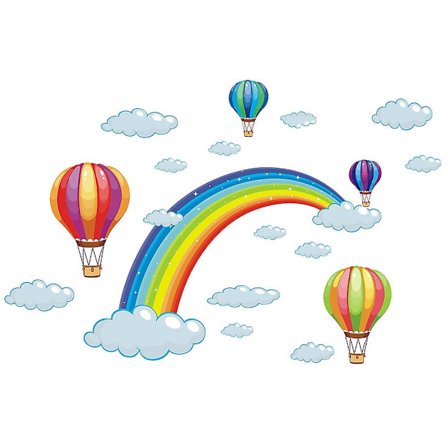 Kreativt tegneserie regnbue tapet