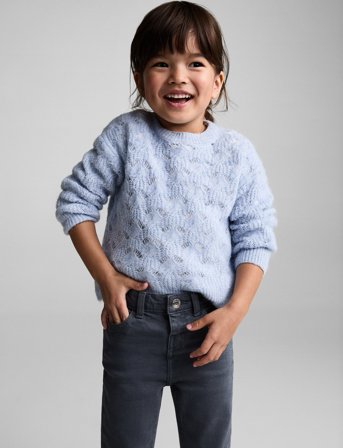 Mango Flared Finished Jeans - Navy - 92