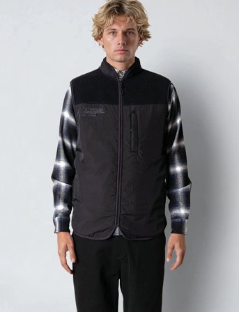 Fat Moose Vester Fleece Vest - Black - XXXL