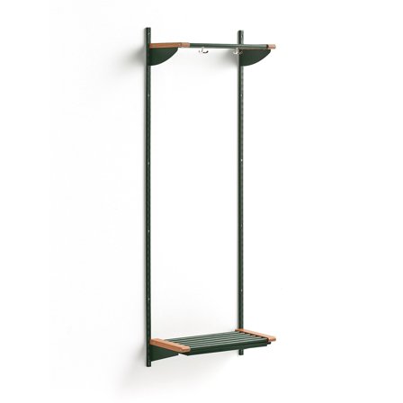 Wandgarderobenschrank JEPPE mit Fachboden, Grundelement, 1790x600x310 mm, grün/eiche