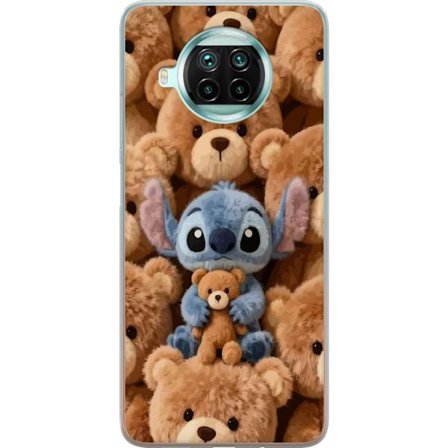 Kompatibelt Mobildeksel til Xiaomi Mi 10T Lite 5G Stitch omgitt av brune teddybjørner med en liten teddybjørn i fanget i en søt og koselig kawaii-desi