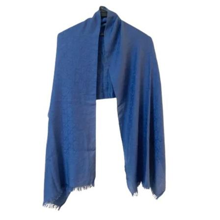 Gucci Vintage, Pre-owned Wool scarves Blauw, Dames, Maat:ONE Size