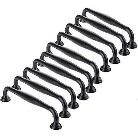 10 st svarta skåpshandtag - svarta köksskåpshandtag dörrhandtag låda sovrum centrumavstånd 96mm, Handtag för garderober