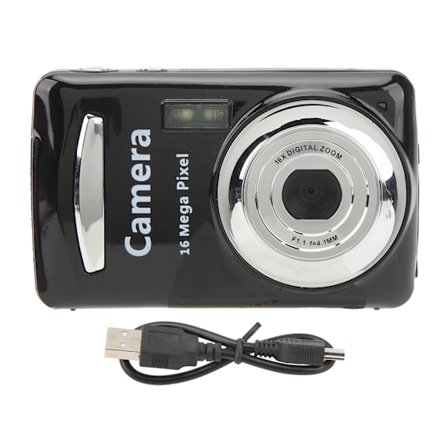 INF Kompakt 16x optisk zoomkamera med 16MP sensor og 2,4" LCD