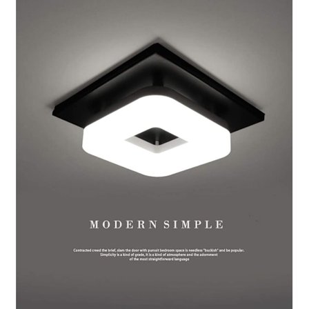 12W led taklampa, lätt att installera vitt ljus Modern svart fyrkantig ytmonterad ljus lampa