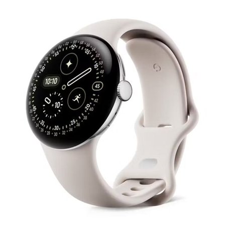 Google Pixel Watch 4 41mm - Sølv/Porcelæn