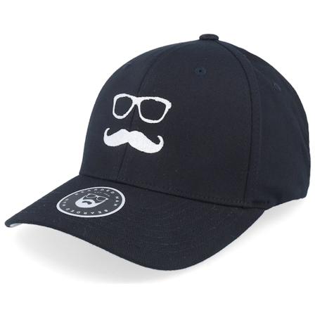 Cap Mr. Mustache Black Flexfit - Bearded Man - Schwarz Flexfit