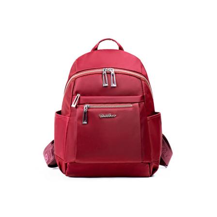 Ryggsekk Sports Vanntett Oxford Glidelås Dame Nylon Datamaskin skulderveske Wine Red