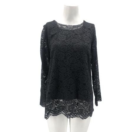 Gucci Vintage, Pre-Owned lace blouse Zwart, Dames, Maat:M