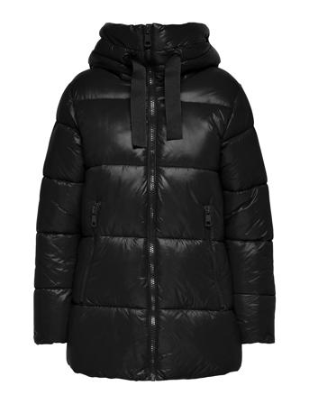 Onlnewscarlett Hood Puffer Cc Otw Fôret Jakke Svart ONLY*Betinget Tilbud