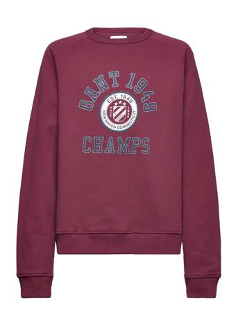Gant 1949 Raglan C-Neck Tops Sweat-shirts & Hoodies Sweat-shirts Red GANT