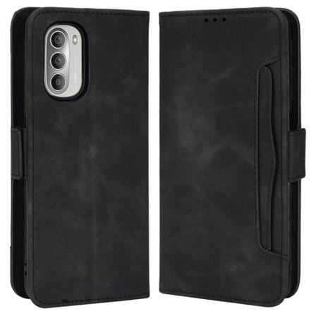 Modernt Motorola Moto G51 5G fodral med plånbok - Svart Svart