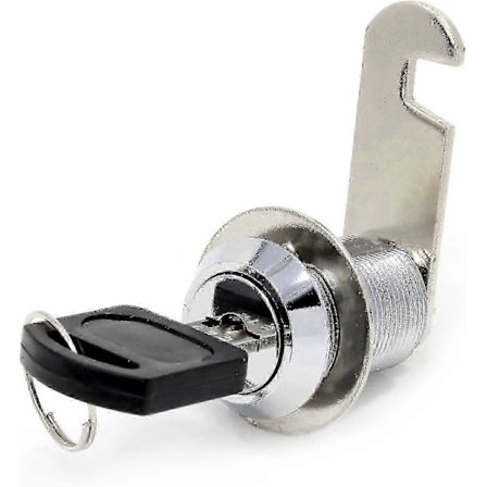 Sikkerhedspostkasselås Rustfrit stål Skabsskuffe Kabinet Cam Lås Med Samme Nøgler 25mm