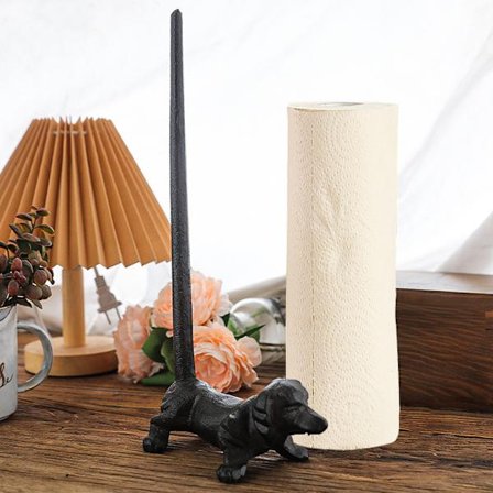 Traditionell toalettpappershållare i gjutjärn, kökshanddukshållare eller toalett