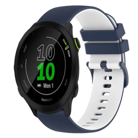 För Garmin Forerunner 55 20mm rutigt tvåfärgat watch