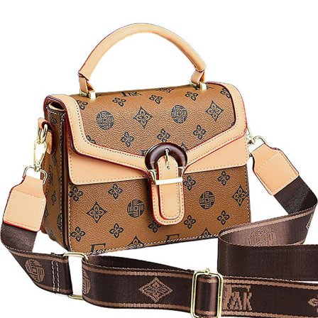 Topphandtag för kvinnor Designer Crossbody väskor Trendig Messenger väska Handväska för damerTryckt risgult