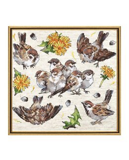 Stickpackung Bild Vögel