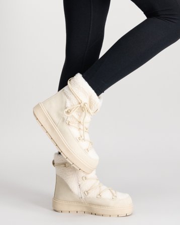 RYVLS Chunky Teddy Winter Boots Cremefärgad Kengät Tytöt - Kids Brand Store