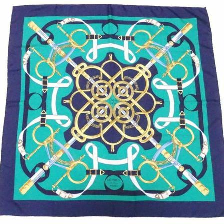 Hermès Vintage Scarves Blå, Dame Vintage Accessories, Størrelse: ONE Size