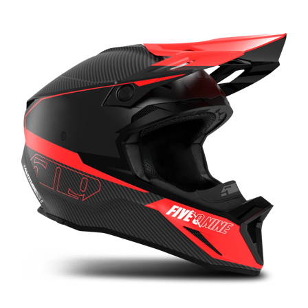 509 Altitude 2.0 Kolfiber 3K Skoterhjälm Hi Flow Racing Red XS