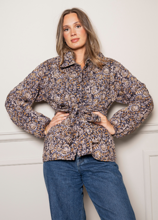 MISSMAYA - Sheila Jacket Burnt Blockprint - XS/S