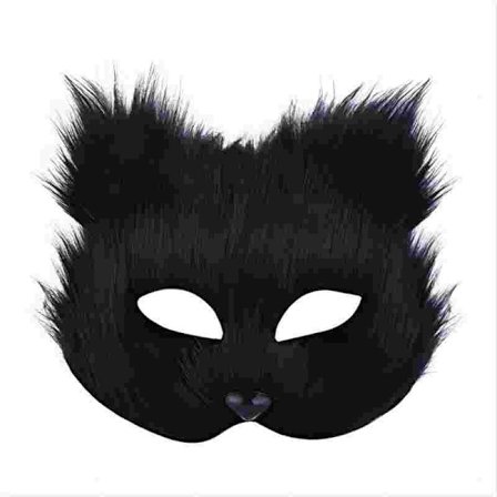 Maske Halloween Rev Maske Cosplay Kostyme Halv Ansikt Dyr Pels Fest Jul Øye Katt Masker Påske Halv-Ansikt Masker