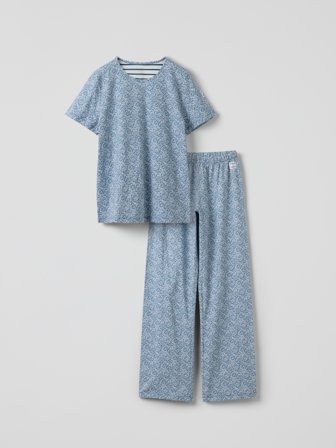 Kortermet voksen pysjamas LIBERTY - XXL - barneklær - blue - Polarn O. Pyret