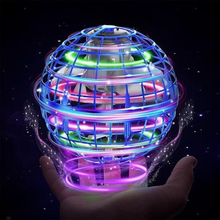 LED Flying Ball - Flying Ball with LED Lights, Drone Flying Ball Hovering Toy, Birthday Gifts for Children