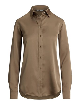 Lauren Ralph Lauren | Classic Fit Satin Charmeuse Shirt | XL