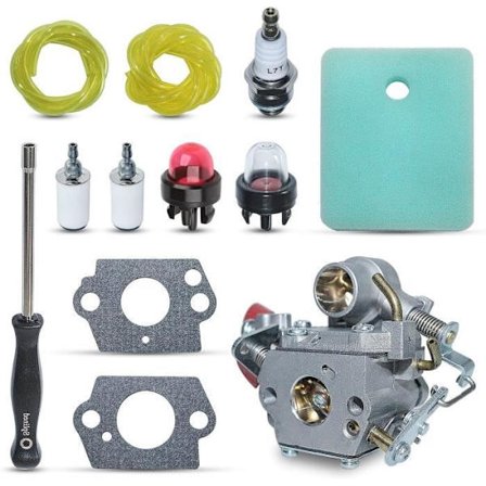 C1M-W44 forgasser forgasser med luftdrivstofffilterlinjesett kompatibel med håndverker Poulan 33cc PP333 PP330 PPB330 PP133 PP335