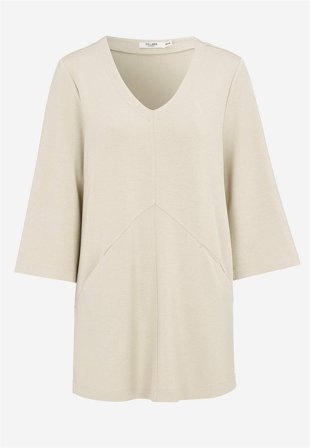 Cellbes of Sweden - Supermyk jerseytunika med lommer i lys beige for damer i størrelse 62/64