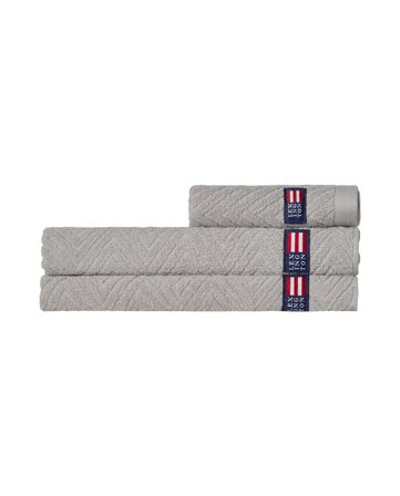 Lexington Herringbone towel medium gray