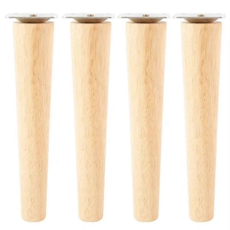 4 Stykker Møbelben Tre Solid Møbler Rette Bordben Sklisikre Stolben Erstatningstilbehør 8cm