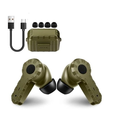 Ørepropper Elektronisk Høreværn Skydning Øreværn Øre beskyttelse Støj reduktion aktiv jagt hovedtelefon