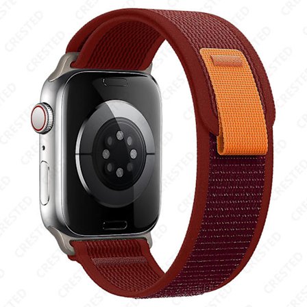 Apple Watch -rannekkeen nauha 49mm 44mm 40mm 45mm 41mm 42mm 38mm Correa Nylon Trail Loop -ranneke Iwatch Ultra Serie 7 6 5 3 Se 8 viininpunainen