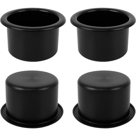 Mugghållare för bil och bänk - 4 st - Svart - Plast