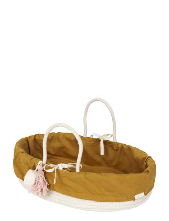 Doll Basket With Cover - Ochre Toys Dolls & Accessories Dolls Accessories Ruskea Fabelab