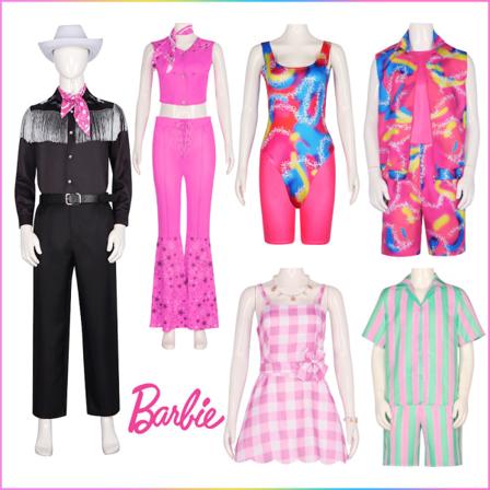 Barbie coswear Ken Barbies samma klänning cosplay klänning prestanda klänning plaid short skirt women''s full set s