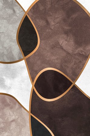 Malerifabrikken - Poster Velvet Shapes 3 - Brun - Postere - Fra Homeroom