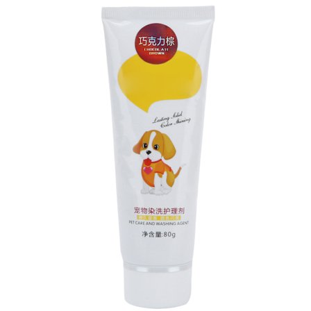 Pälshårsfärg Gel Semi-permanent Tillfällig Pälsfärg Tillbehör Brun Choklad 80ml