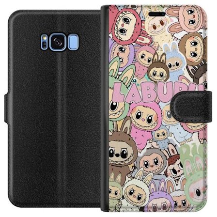 Kompatibelt Lommeboketui til Samsung Galaxy S8 Rosa kawaii-komposisjon med søte tegnede karakterer og myke former