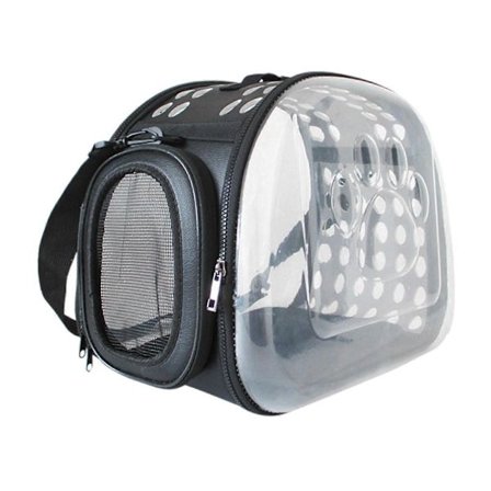 Foldbar dyrepose, PVC rumkapsel kattepose til katte og hunde, kæledyrsrejse bærbar pose, Lille hundebærer til hvalpe katte kæledyrspose