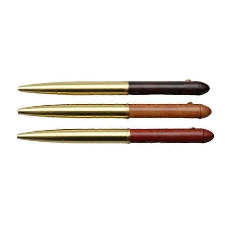 3 KPL Rollerball-kynä - Metalliset sisäänvedettävät kuulakärkikynät Metallinen puinen kuulakärkikynä Puinen geelikynä Kirjoituskynä Metallinen 