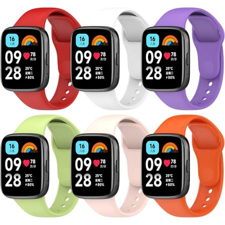 Armband kompatibelt med Xiaomi Redmi Watch 3 Active, Xiaomi Watch ersättningsarmband i silikon med färgstarkt band