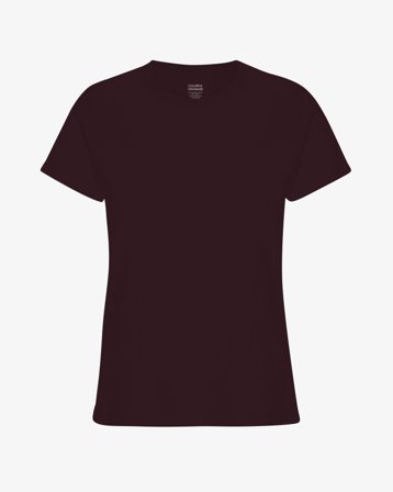 Women Light Organic Tee - Oxblood Red XS
