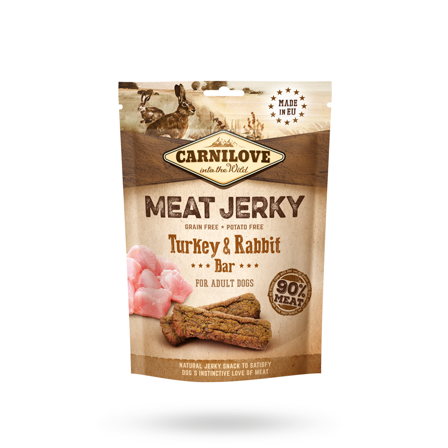 Carnilove Jerky Turkey & Rabbit Bar 100g - Matskål, hundgodis & tuggisar